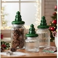 thumbnail image 1 of Set de 3 frascos de cristal navideños Mimorou 1.3L, 975 ml, 650 ml, 1 of 9