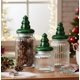 thumbnail image 1 of Set de 3 frascos de cristal navideños Mimorou 1.3L, 975 ml, 650 ml, 1 of 9