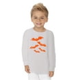 thumbnail image 2 of Awkward Styles Halloween Toddler Long Sleeve Shirt Girls Boys Orange Bats Kids T-Shirt, 2 of 5