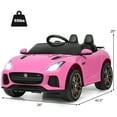 thumbnail image 2 of Costway 12V Jaguar F-Type SVR Licensed Kids Ride On Car w/ MP3 & Lights Pink, 2 of 10