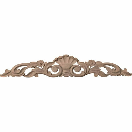 

Ekena Millwork 36 1/2 W x 6 1/4 H x 1 D Large Farmingdale Center with Scrolls Cherry