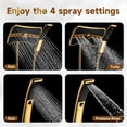 thumbnail image 2 of Bright Showers High Pressure Dual Shower Head Combo with Rainfall & Handheld, 4 Spray Settings, Tool-Free Installation, 60" Stainless Steel Hose, Matte Black, 2 of 7