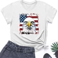 thumbnail image 3 of Oplxuo American Flag Heart Shirts for Women 4th of July T-Shirt Graphic Patriot Tee USA Flag Shirt Tops, 3 of 4