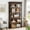 Brown, variant on Fnova 71" 5-Tier Tall Bookshelf, Industrial Wood Bookcase with Metal Frame, Floor Standing Display Storage Shelves for Home Office, Living Room, Bedroom