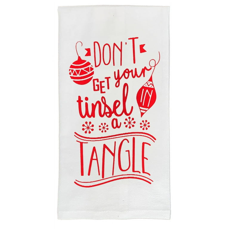 WINCSPACE Sweet and Cute Kitchen Towels Stitchwork with Dream Hope Smile Be  Happy Love Live Simple 6 Set French Fry Flour Sack Tea Dish