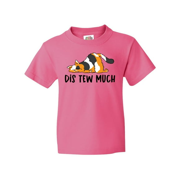 Inktastic Napping Dis Tew Much Longhair Calico Cat Youth T-Shirt
