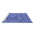 thumbnail image 2 of Ahgly Company Machine Washable Indoor Square Abstract Blue Modern Area Rugs, 8' Square, 2 of 4