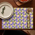 thumbnail image 4 of Pioneer Flower Floral Print Pattern Summer Placemats Table Placemats Set Of 6-Linen Kitchen Washable Placemats Table Mats 12x18 Inch Non-Slip Heat Resistant, 4 of 5