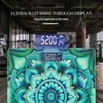 thumbnail image 3 of High Precision Body Weight Scale Smart Bathroom Scales with Large LCD Display(400lbs),Decorative for Bedroom-Turquoise Flower Design With Green Leaves Background, 3 of 4