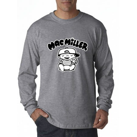 New Way 961 - Unisex Long-Sleeve T-Shirt Mac Miller RIP Rapper Hip-Hop 4XL Heather (Big L Best Rapper)