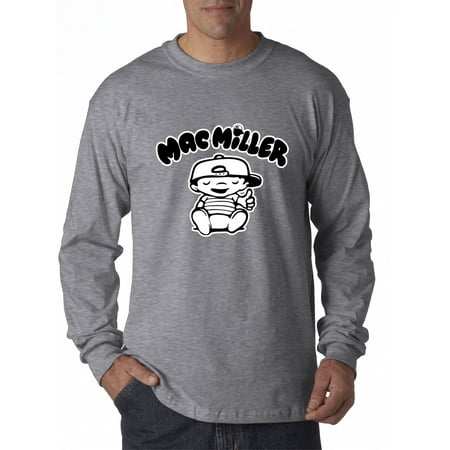 Miller Rams - New Way 961 - Unisex Long-Sleeve T-Shirt Mac Miller RIP Rapper Hip-Hop 4XL Heather Grey