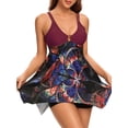 thumbnail image 4 of BIKINX Women's Plus Size Swimsuits Tankini Bathing Suits for Women Tummy Control Swim Dress Two Piece Swimwear with Shorts, 4 of 6