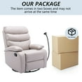 thumbnail image 4 of 360°Swivel Rocker Recliner Chair with Adjustable Backrest＆Footrest Breathable Fabric Manual Rocking Recliner Chair for Adults Single Sofa Recliner for Living Room Beige, 4 of 7