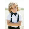 thumbnail image 2 of BLACK Toddler Kids Boys Girls Baby Suspenders and Bow Tie Matching Set Wedding, 2 of 2