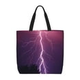 thumbnail image 1 of Easygdp Thunderstorm Violet Purple Bolsa Tote para Mujer, Bolso de Hombro para Trabajo, Playa, Viajes, Compras y Supermercado, 1 of 7