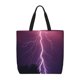 thumbnail image 1 of Easygdp Thunderstorm Violet Purple Bolsa Tote para Mujer, Bolso de Hombro para Trabajo, Playa, Viajes, Compras y Supermercado, 1 of 7
