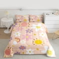 thumbnail image 2 of Homewish Cartoon Flowers 3 Pieces Queen Comforter Set For Kids Boys Girls,Dreamy Princess Ultra Soft Bedding Sets,Spring Garden Bedding Comforter Set,Luxury Bedroom Decor,Reversible, 2 of 8