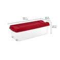 thumbnail image 2 of Sterilite Tree Box, Extra Large Clear Storage Bin with Latch Lid, Ideal for Holiday Trees (up to 7.5'), Red, 2 of 10