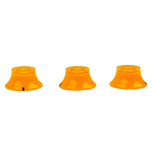 3x Perillas de control de guitarra Hugo Amarillo Perilla de tono de guitarra