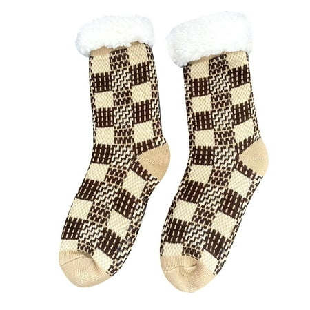 

DORKASM Thick Warm Cozy Fuzzy Socks for Women Soft Fluffy Non Slip Slipper Socks One Size