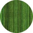 thumbnail image 1 of Ahgly Company Indoor Round Oriental Green Modern Area Rugs, 3' Round, 1 of 4