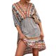 thumbnail image 1 of TRKIYQC Vestido Retro para Mujer, Media Manga Estampado Floral Dobladillo Irregular Cuello en V Casual Club Party Vestido de una Sola Pieza TRKIYQC moda, 1 of 7