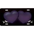 thumbnail image 1 of Double Hearts Purple Ribbon Airbrush License Plate Free Names on  Air Brush, 1 of 2