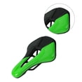 thumbnail image 1 of Sillín de bicicleta de carretera Wosthever Velo diseño hueco cojín de cuero PU transpirable verde negro, 1 of 6