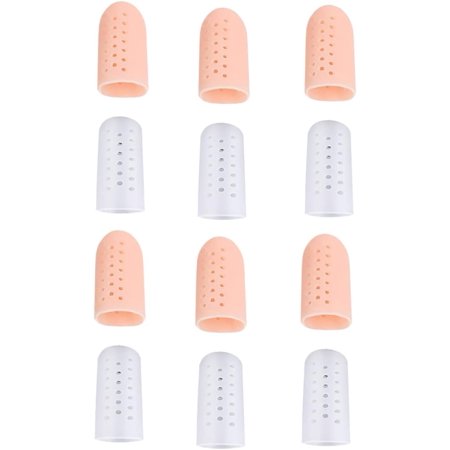 6 Pairs Toe Splitter Silicone Gel High Heel Protectors Thumb Protector Ingrown Toe Sleeves Toe Sleeves with Hole Silicone Toe Cushion Reusable Toe Caps Toe Protective Cases Foot