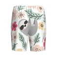 thumbnail image 5 of Naloa Cute Cartoon Sloth Men's Short Pajama Pants, Lounge Comfort Shorts with Elasticized Waistband and Side Pockets - 4X-Large, 5 of 9
