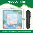 thumbnail image 2 of Mahjong Mat 31.5" x 31.5" Fish Swimming Tranquil Pond Lotus Flowers Lily Pads Soft Pastel Non-Slip Noise Reduction American Mahjong Tiles Table Cover for Dominoes Poker Card Board Games Gift, 2 of 8