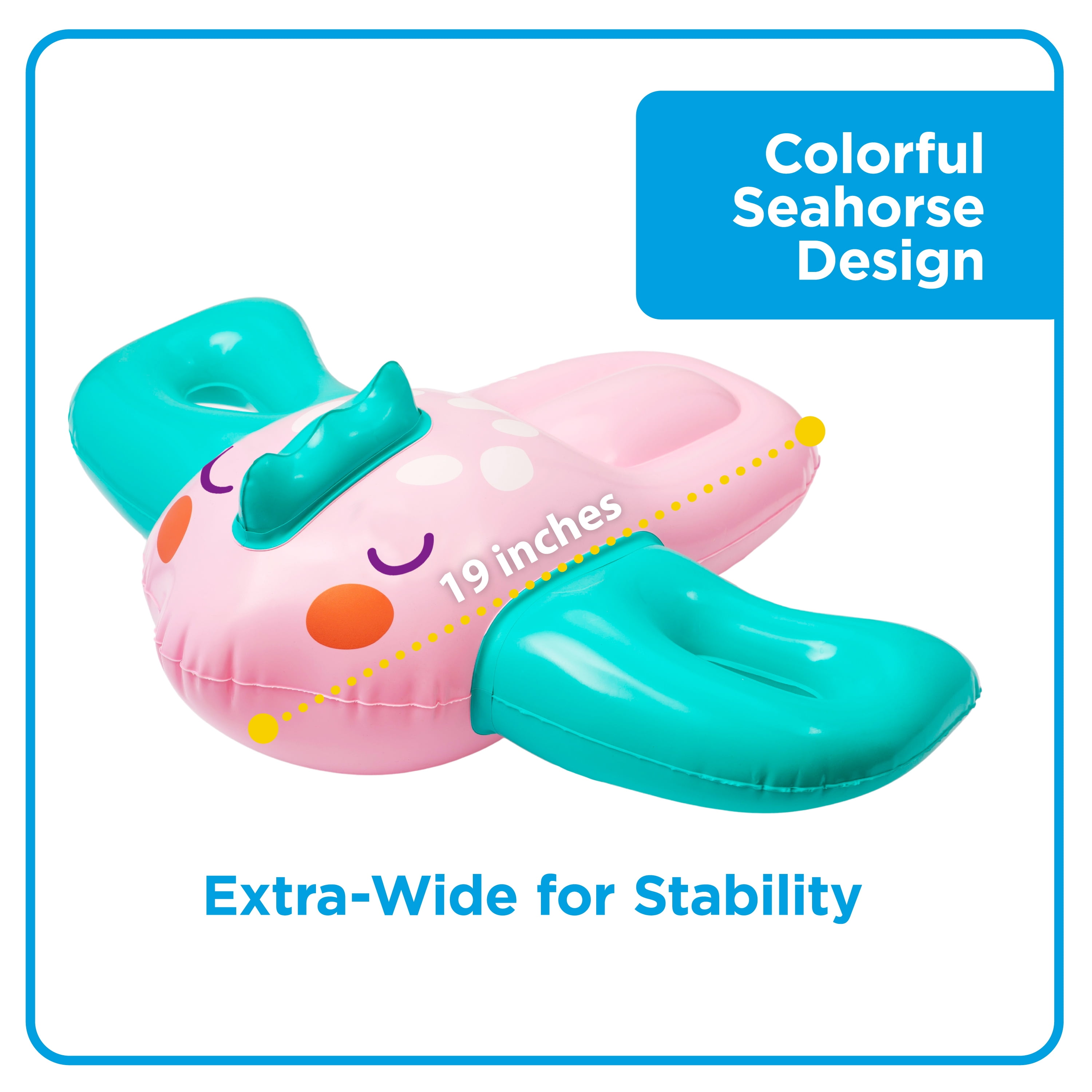 SwimSchool Inflatable Pink Fish Pool Float, Kids Swimming Kickboard, Pool Toy, Ages 5+