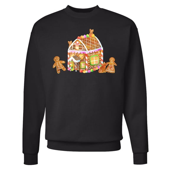 Inktastic Gingerbread House Family Adult Sweatshirt
