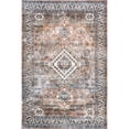 thumbnail image 4 of nuLOOM 4' x 6' Machine Washable Stain-Resistant Area Rug with Non Slip Backing, Low Profile for Living Room, Bedroom, and Dining Room, Bowie Rust, 4 of 7