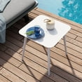 thumbnail image 2 of Pellebant Outdoor Aluminum Patio Side Table in White Finish, 2 of 6