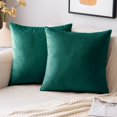 thumbnail image 1 of Fundas de Almohada de Terciopelo EMEMA Paquete de 2 de 61x61 cm Verde, 1 of 6