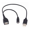 thumbnail image 1 of pitrice OTG data cable with power supply Micro USB HOST OTG tablet, mobile phone, external USB flash drive, one to two, 1 of 7