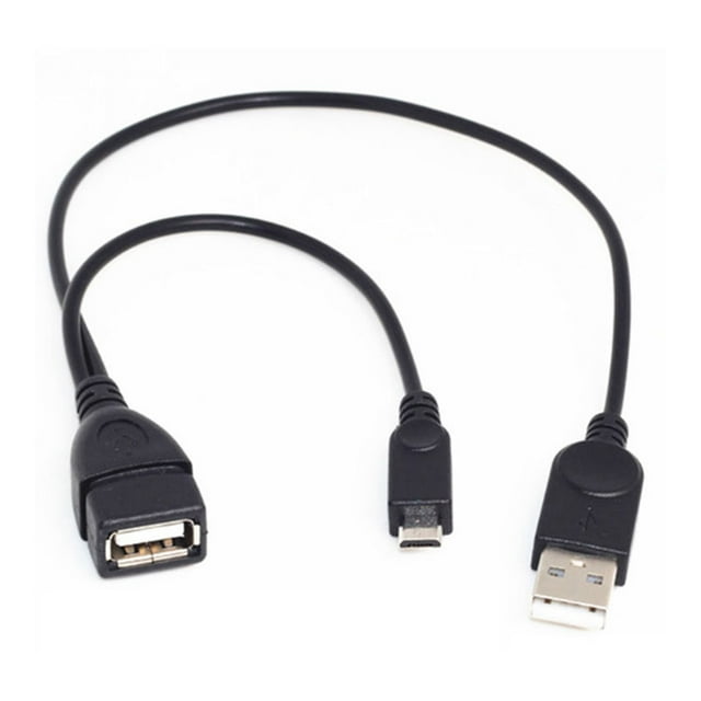Ruiboury OTG data cable with power supply Micro USB HOST OTG tablet, mobile phone, external USB flash drive, one to two
