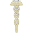 thumbnail image 3 of Unique Moments Lab Grown 1.50 ct Radiant Cut Diamond Halo Infinity Engagement Ring 14K Yellow Gold, 3 of 6