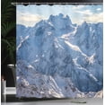 thumbnail image 4 of Ambesonne Nature Shower Curtain, Wild Untrodden Nature, 69"Wx75"L, White and Blue, 4 of 5