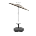 thumbnail image 3 of CorLiving 10ft Wind Resistant Tilting Patio Umbrella with Aluminum & Steel Frame & Round Base, 3 of 7
