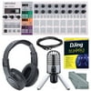 Arturia BeatStep Pro MIDI/Analog Controller & Sequencer and Platinum Bundle w/ Samson Meteor Mic & SR350 Headphones + DJing for Dummies + Cable + Fibertique Cloth
