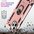 thumbnail image 5 of CoverON For Apple iPhone 13 Pro Max Ring Case, Kickstand Rugged Phone Cover Magnetic Car Mount Compatible - Rose Gold Pink, 5 of 10