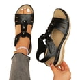 thumbnail image 4 of ShiShine Wedge Sandals for Women Dressy: Comfortable Walking Summer Low Platform Ankle Strap Open Toe Casual Dressy Sandal, 4 of 9