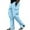Sky Blue, variant on Men's American Style Flip-top Pocket Workwear Trousers, Side-drawstring Waist Tactical Cargo Pants for Hiking and Construction,Black,L