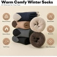 thumbnail image 2 of Ultra Thick 70g Wool Calf Socks Men & Women, Extra Warm Fleece-Lined Winter Crew Socks for Cold Floors Heavyweight, 2 of 6