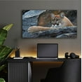 thumbnail image 5 of Epic Art 'Between a Rock and a Hard Place - Cougar' by Mark Mueller Wildlife Art, Acrylic Glass Wall Art, 48"x24", 5 of 8