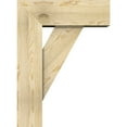 thumbnail image 3 of Ekena Millwork 8"W x 22"D x 30"H Traditional Block Rough Sawn Bracket w/ Offset Brace, Douglas Fir, 3 of 25