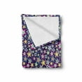 thumbnail image 2 of Star Soft Flannel Fleece Blanket, Multicolored Stars in Different Shapes Space Universe Themed Image Abstract Background, Cozy Plush for Indoor and Outdoor Use, 50" x 60", Multicolor, by Ambesonne, 2 of 6