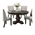 thumbnail image 2 of Traditional Formal Round Dining Table | For Small - Medium Gatherings in Dining Room | Rubberwood and Fabric Upholstery | Elevates Dining Decor, 2 of 3